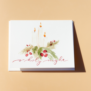 Watercolor cards o holy night
