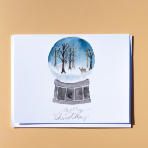 Watercolor cards snowglobe