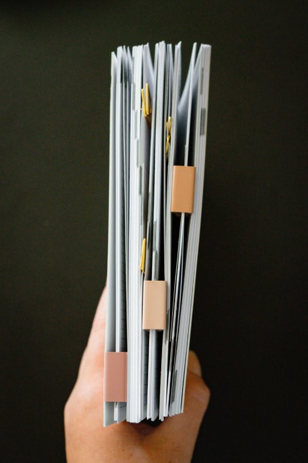 Rosy Binder Clip planner