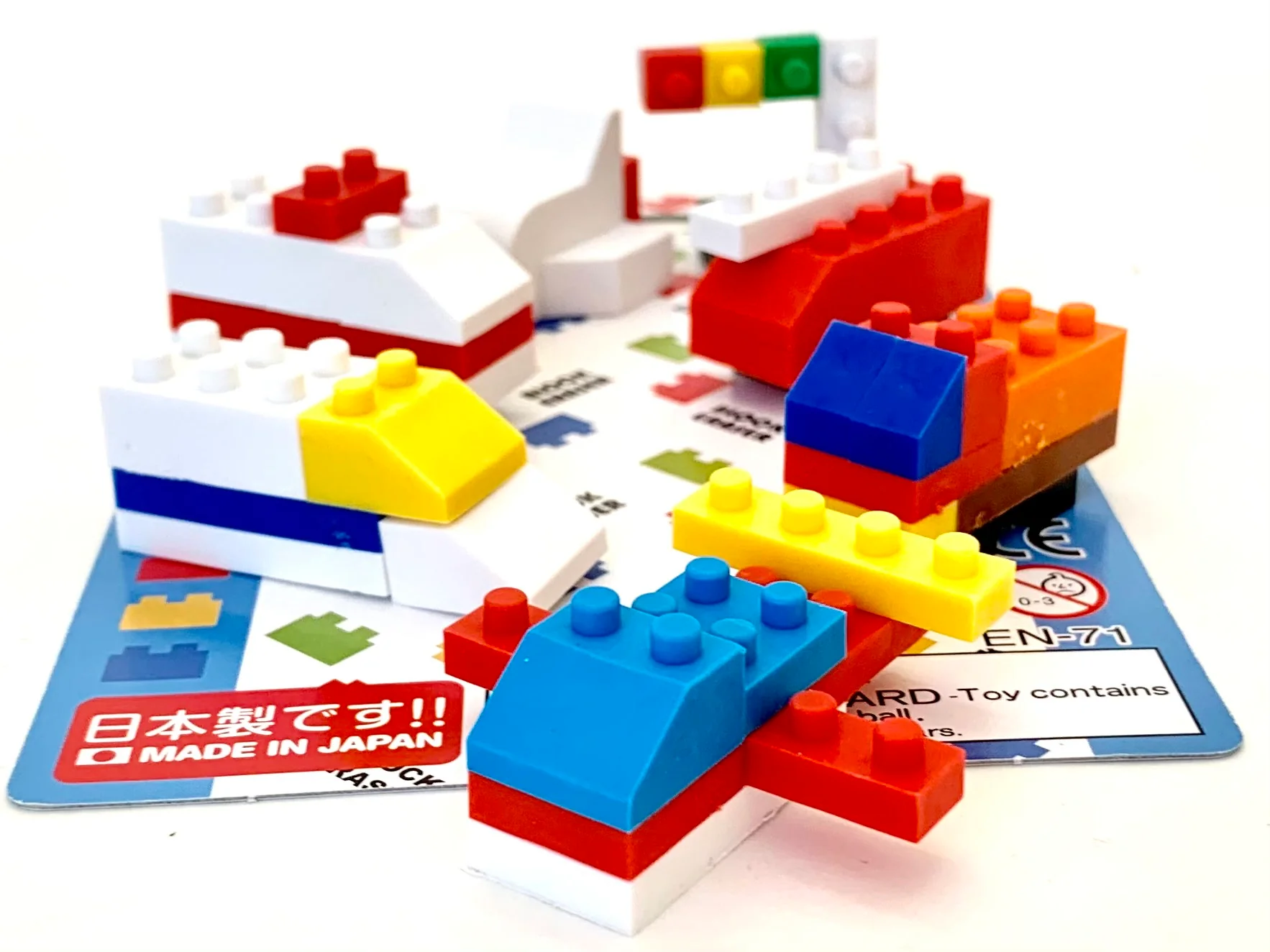 Iwako Erasers- Building Blocks Closeup