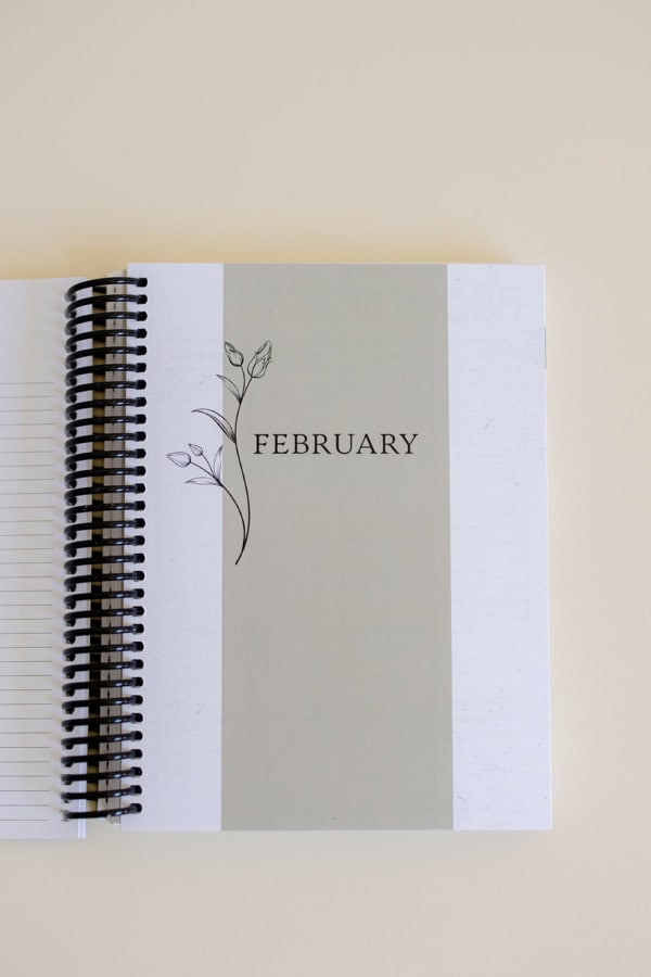 2025 Minimal Planner February Divider Page