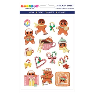 Glossy Sticker Sheet- Gingerbread Adventures