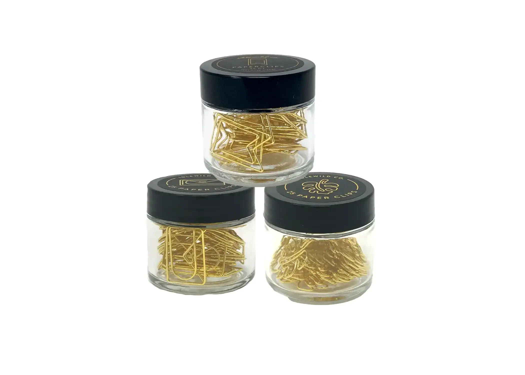 Paper Clip Gold Jars