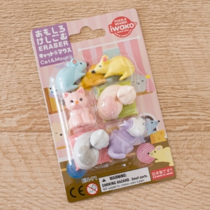 Iwako Erasers- Cat and Mouse