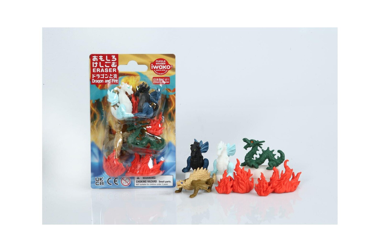 Iwako Erasers- Dragon and Fire display